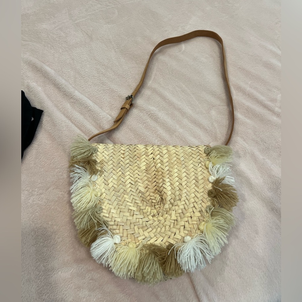 Beach woven crossbody bag